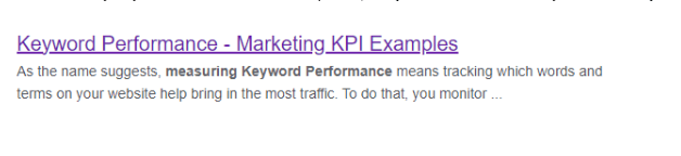 Balancing Keyword Placement and User Experience in Content Creation 2 An example of meta description with target keyword bolded